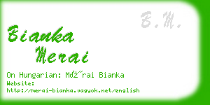 bianka merai business card